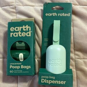 Mint Poop Bag Dispenser with Unscented Bags